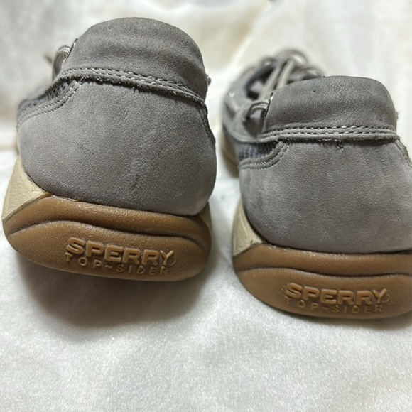 Sperry Top-sided gray leather, size 8.5 shoes with mesh sides - Picture 4 of 10